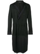 Comme Des Garçons Homme Plus - Stripe Overcoat - Men - Silk/wool - S, Black, Silk/wool