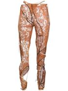 Ottolinger Lace Embroidered Leggings - Orange