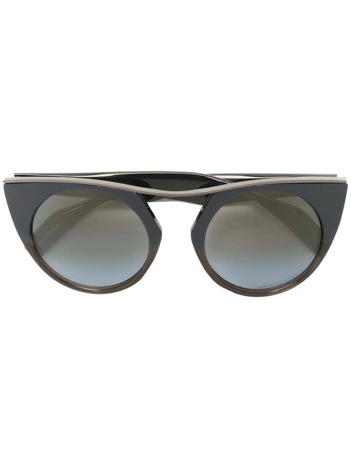 Yohji Yamamoto Cat Eye Sunglasses - Blue