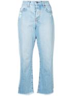 Nobody Denim High-waisted Cropped Jeans - Blue