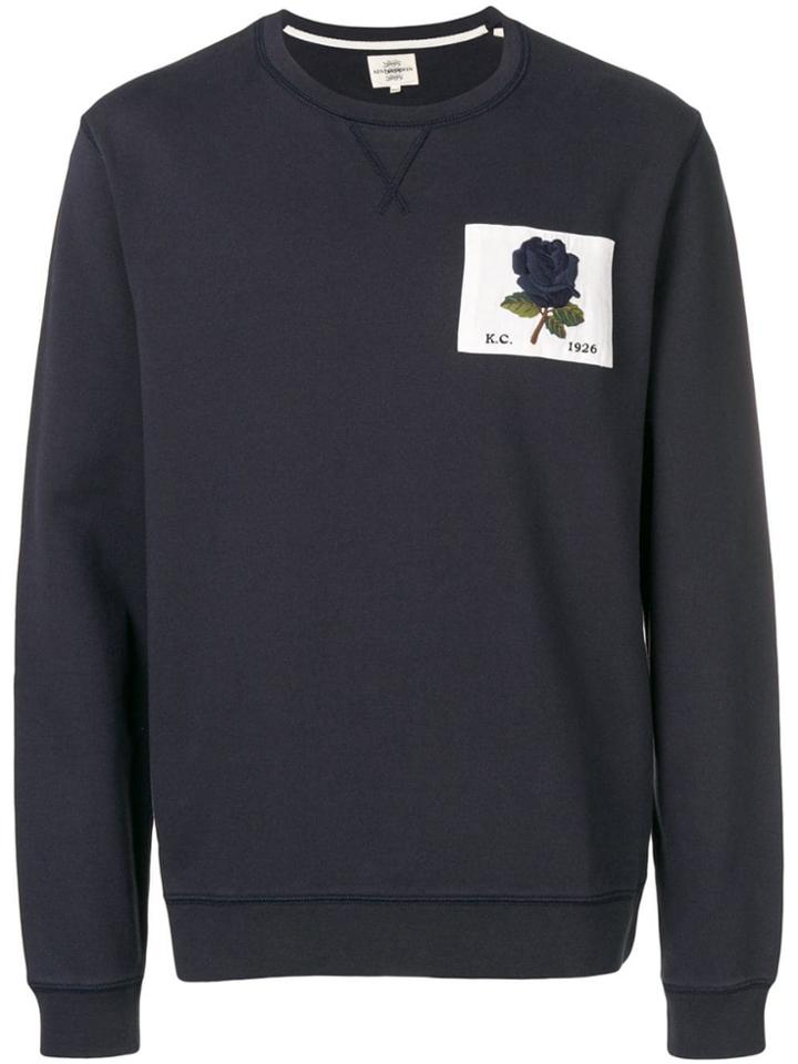 Kent & Curwen Navy Logo Sweater - Blue