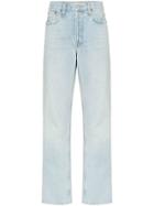 Re/done Mid-rise Straight-leg Jeans - Blue