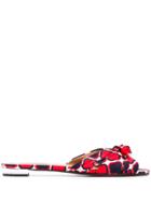 Aquazzura Geometric Leather Sandals - Red