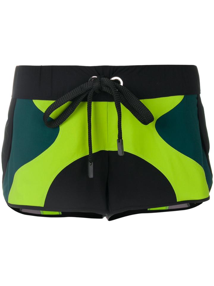 No Ka' Oi Colourblock Runner Shorts - Green