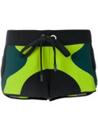 No Ka' Oi Colourblock Runner Shorts - Green