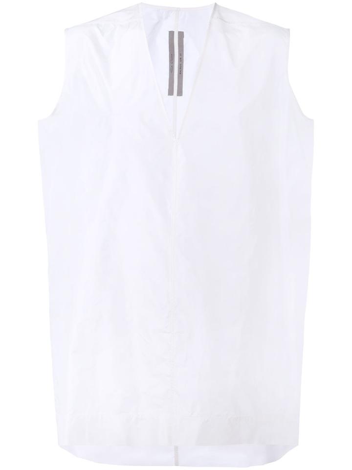 Rick Owens - Classic Sleeveless Shirt - Men - Silk - S, White, Silk