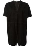 Salvatore Santoro Short Sleeve Jacket, Women's, Size: 42, Black, Leather