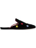 Gucci Black Kibi Velvet Mules