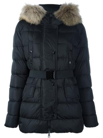 Moncler 'clio' Jacket, Women's, Size: 3, Black, Feather Down/polyamide/racoon Fur