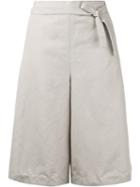 Cityshop - Knee Length Shorts - Women - Cotton/linen/flax/polyester - 38, Nude/neutrals, Cotton/linen/flax/polyester