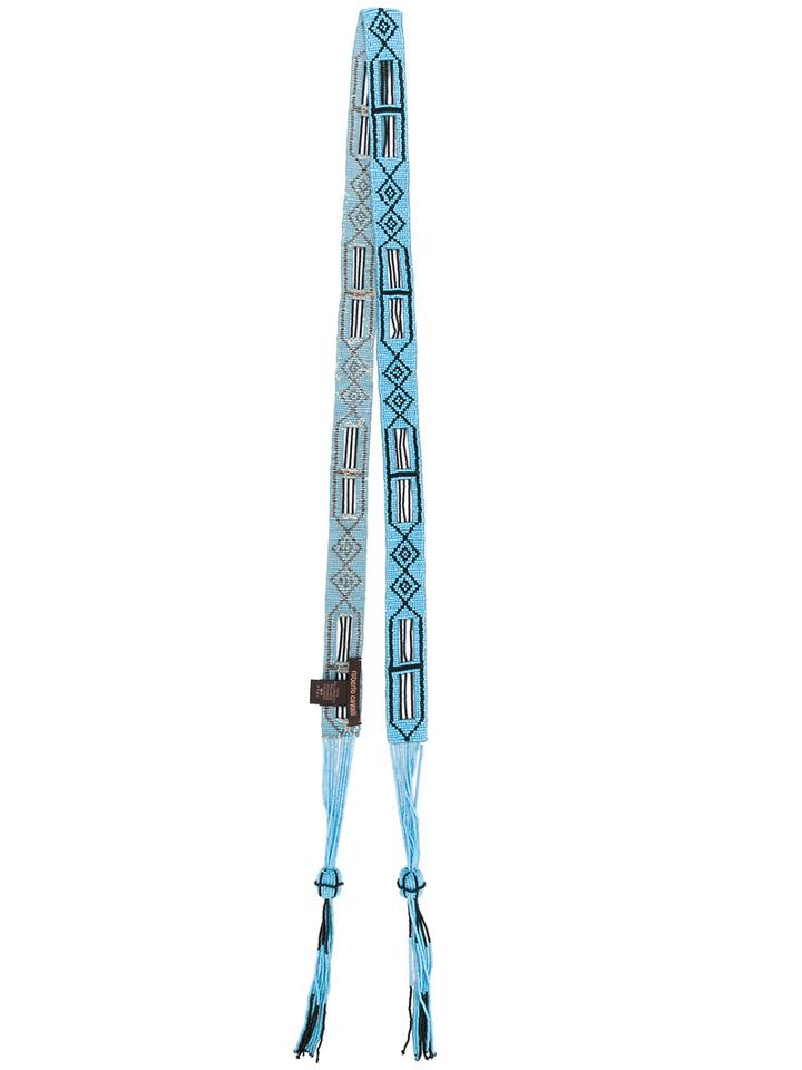 Roberto Cavalli - Beaded Embroidery Scarf - Women - Polyamide - One Size, Blue, Polyamide