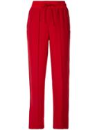 Anteprima Side Stripe Wide Leg Trousers - Red