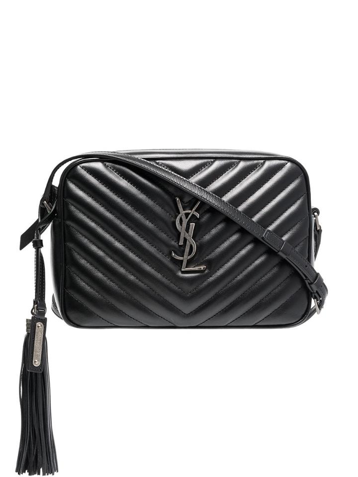 Saint Laurent Black Lou Quilted Leather Shoulder Bag