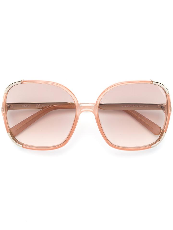 Chloé - Nate Sunglasses - Women - Acetate/metal - 60, Pink/purple, Acetate/metal