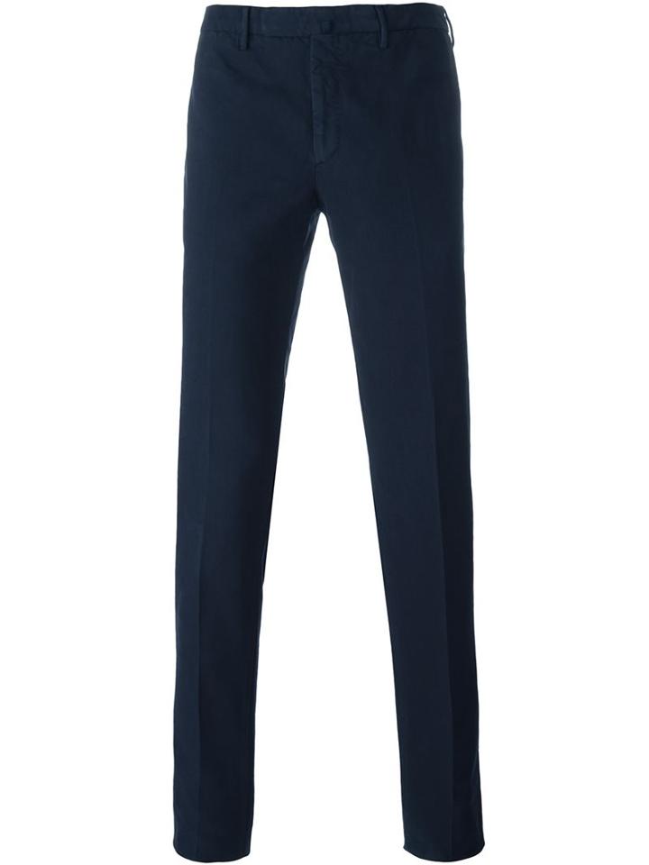 Incotex Slim-fit Trousers, Men's, Size: 46, Blue, Cotton/spandex/elastane