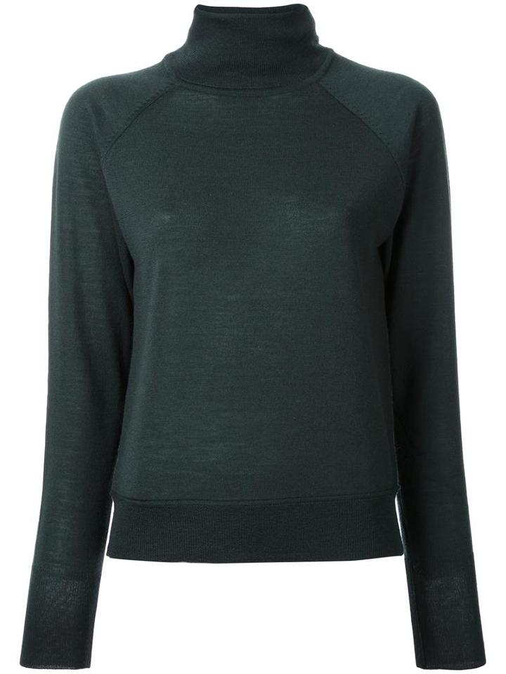En Route Knitted Turtleneck Jumper, Women's, Green, Wool