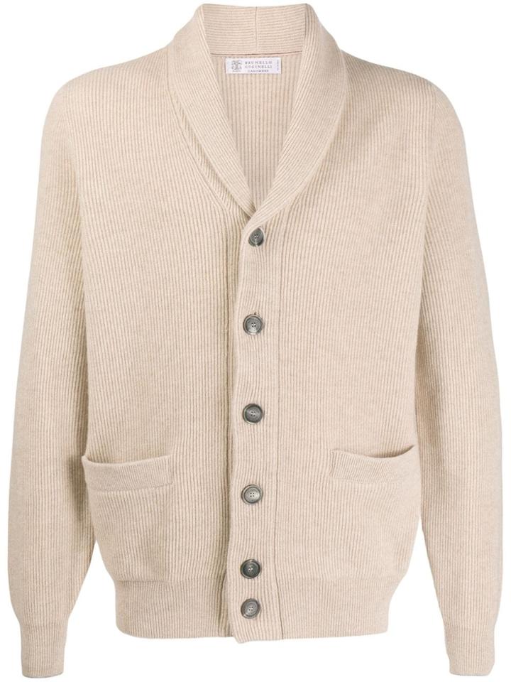 Brunello Cucinelli Corded Knit Cardigan - Neutrals