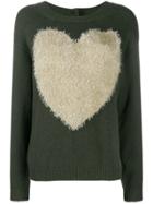 Twin-set Heart Knit Jumper - Green
