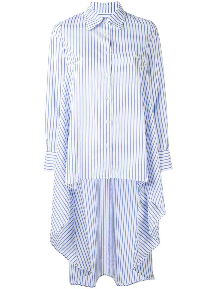Jovanna - High Low Shirt - Women - Polyester - 10, Blue, Polyester