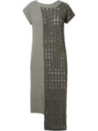 Fernanda Yamamoto Asymmetric Knit Dress, Women's, Size: 43, Grey, Cotton/acrylic