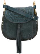 Chloé Small 'hudson' Shoulder Bag, Women's, Blue, Calf Suede/calf Leather