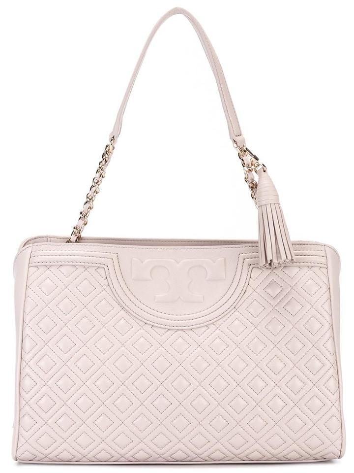 Tory Burch Double Handles Embossed Tote, Women's, Pink/purple, Leather