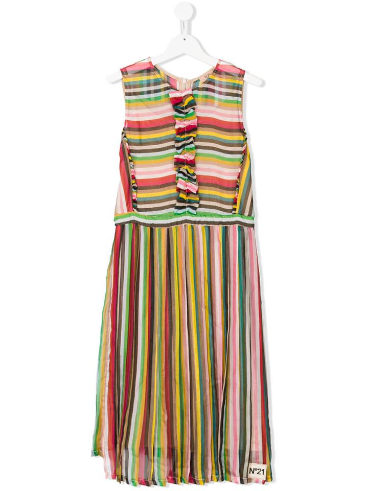 No21 Kids Teen Striped Dress - Multicolour