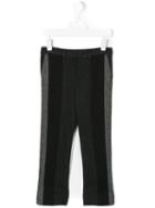 Dolce & Gabbana Kids - Herringbone Piped Trousers - Kids - Cotton/calf Leather/polyamide/cashmere - 6 Yrs, Grey