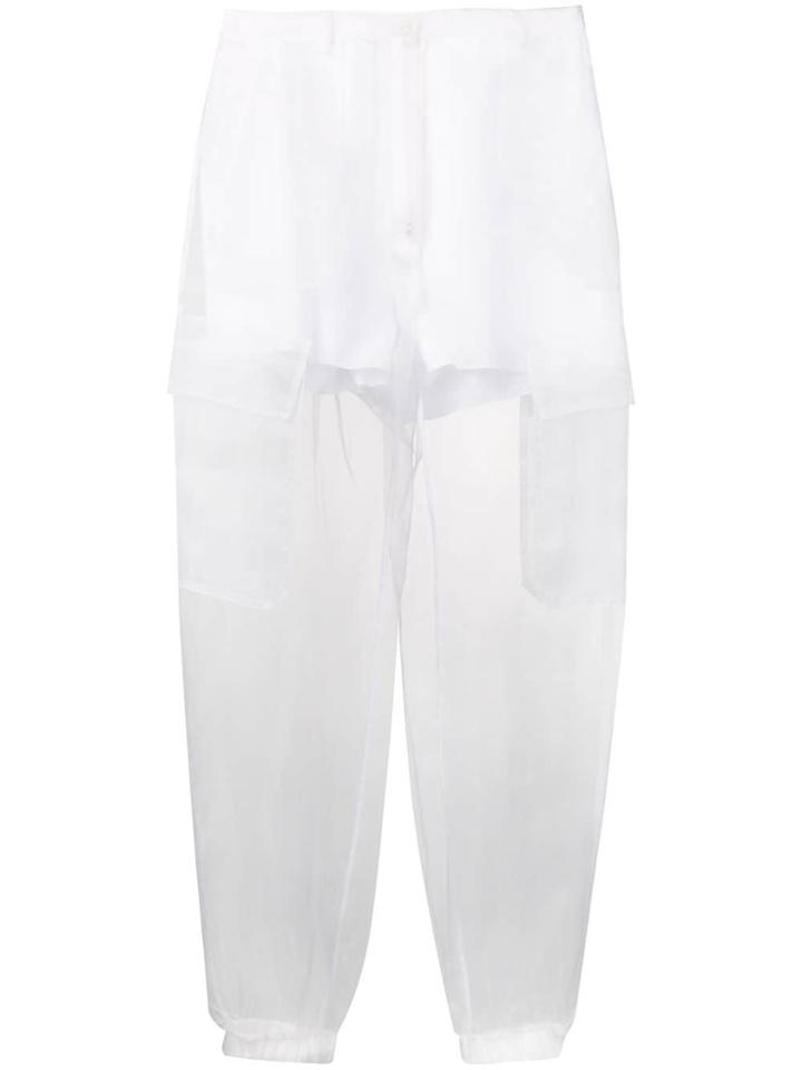 Maison Margiela Organza Cargo Trousers - White