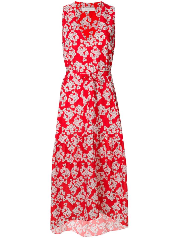 Borgo De Nor Floral Print Tie Waist Dress - Red