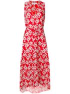 Borgo De Nor Floral Print Tie Waist Dress - Red