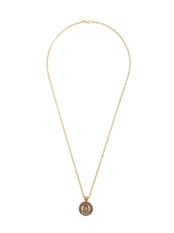 Nialaya Jewelry Buddha Amulet Necklace - Gold