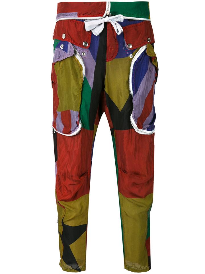 Faith Connexion - Parachute Patchedwork Trousers - Women - Silk - S, Silk