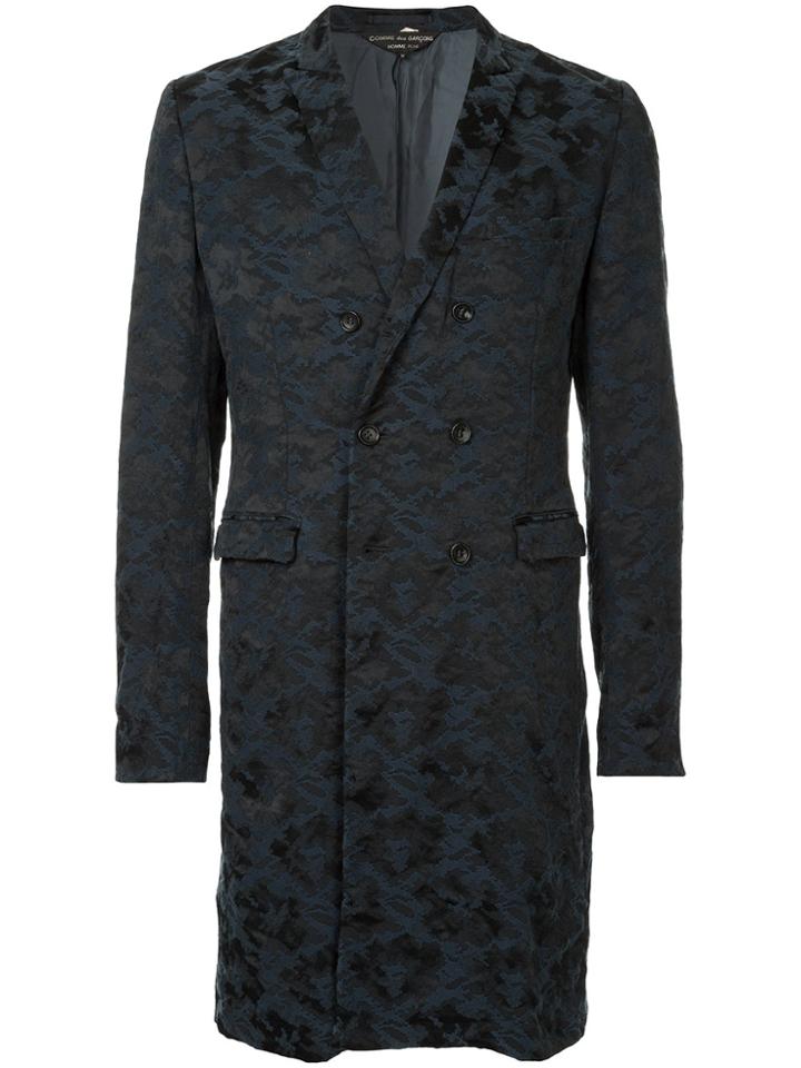Comme Des Garçons Vintage Camouflage Single Breasted Coat - Blue