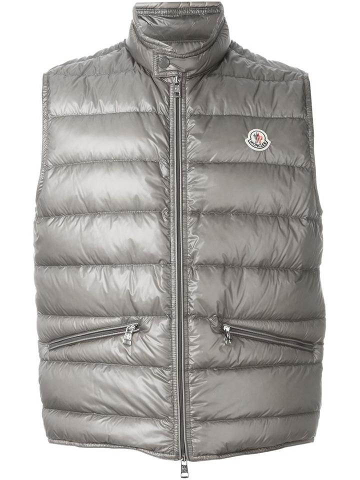 Moncler Classic Padded Gilet, Men's, Size: 1, Grey, Polyamide/feather Down
