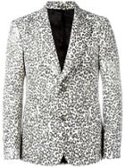 Alexander Mcqueen Leopard Print Blazer - White