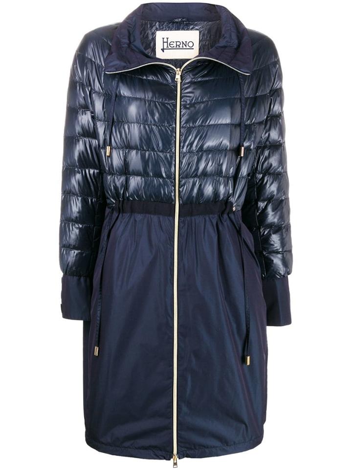Herno Padded Top Coat - Blue