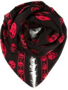 Alexander Mcqueen Skull Scarf, Men's, Black, Modal/silk