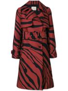 Roberto Cavalli Zebra Trench Coat - Red