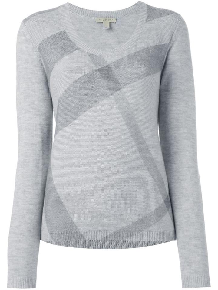 Burberry House Check Jumper, Women's, Size: Medium, Grey, Cashmere/merino