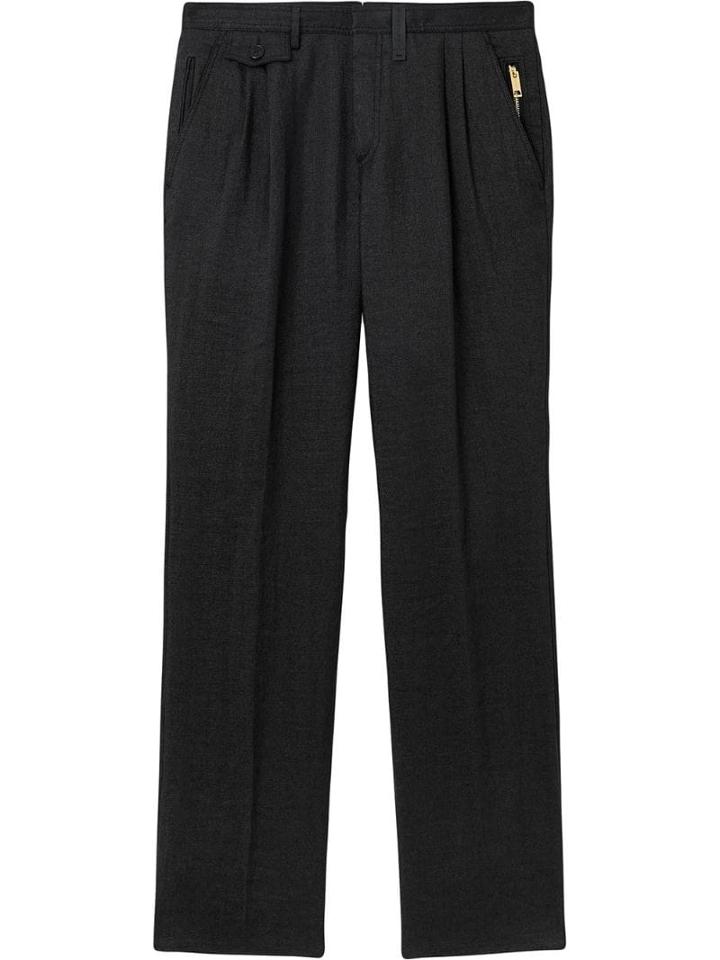 Burberry Zip-detailed Trousers - Black