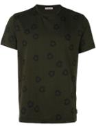Moncler Logo Print T-shirt, Men's, Size: Large, Green, Cotton