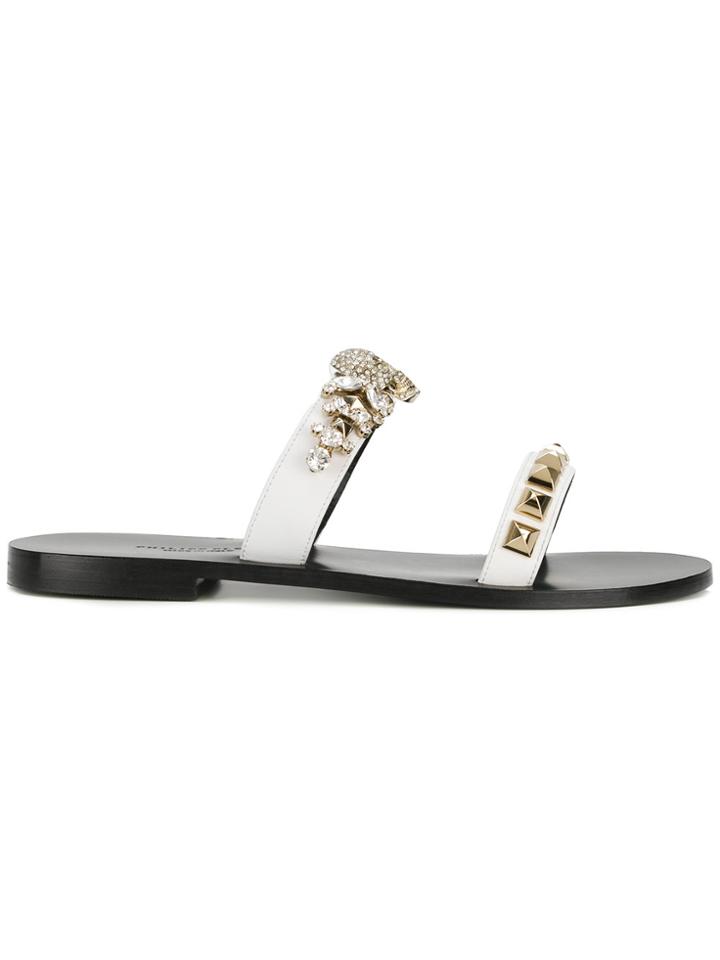Philipp Plein Erika Sandals - White
