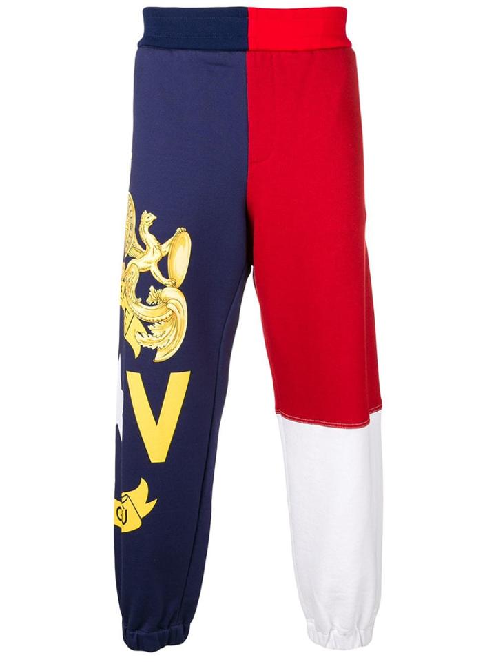 Versace Crest Logo Track Pants - Blue