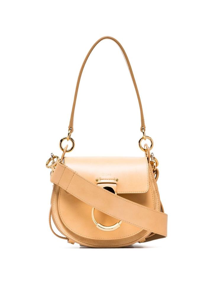 Chloé Nude Tess Leather Shoulder Bag - Neutrals