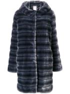 Venus Faux Fur Coat - Blue