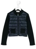 Moncler Kids - Padded Cardigan - Kids - Cotton/feather Down/polyamide - 12 Yrs, Blue