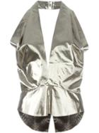 Isabel Marant Halterneck Metallic (grey) Top, Women's, Size: 40, Silk/metallized Polyester/polyamide