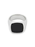 Tom Wood Cushion Onyx Sterling Silver Signet Ring
