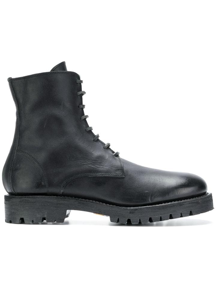 Guidi Military Style Boots - Black